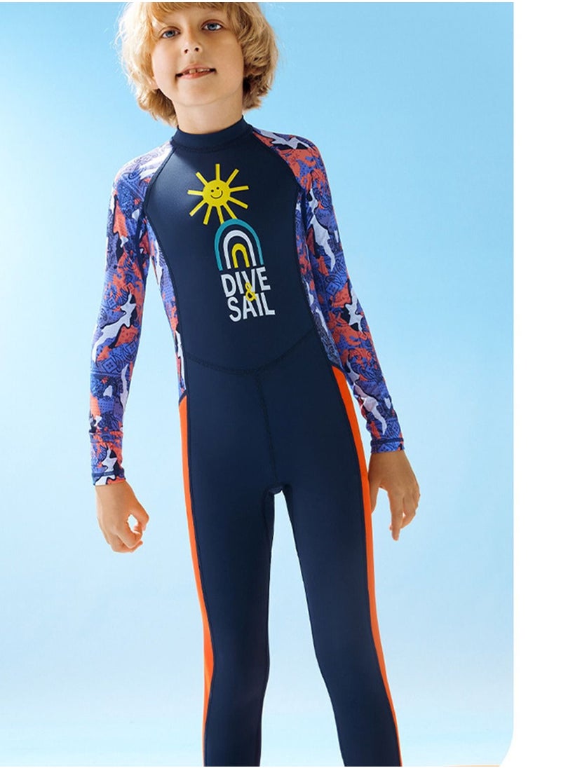 Children's Wetsuit 2.5mm One-piece Thickened Warm Swimsuit Long-sleeved Cold Swimsuit - pzsku/Z9FA4F7E76029B5C46951Z/45/_/1689061185/b9b5510a-f001-44bf-8dca-4b815d43d423