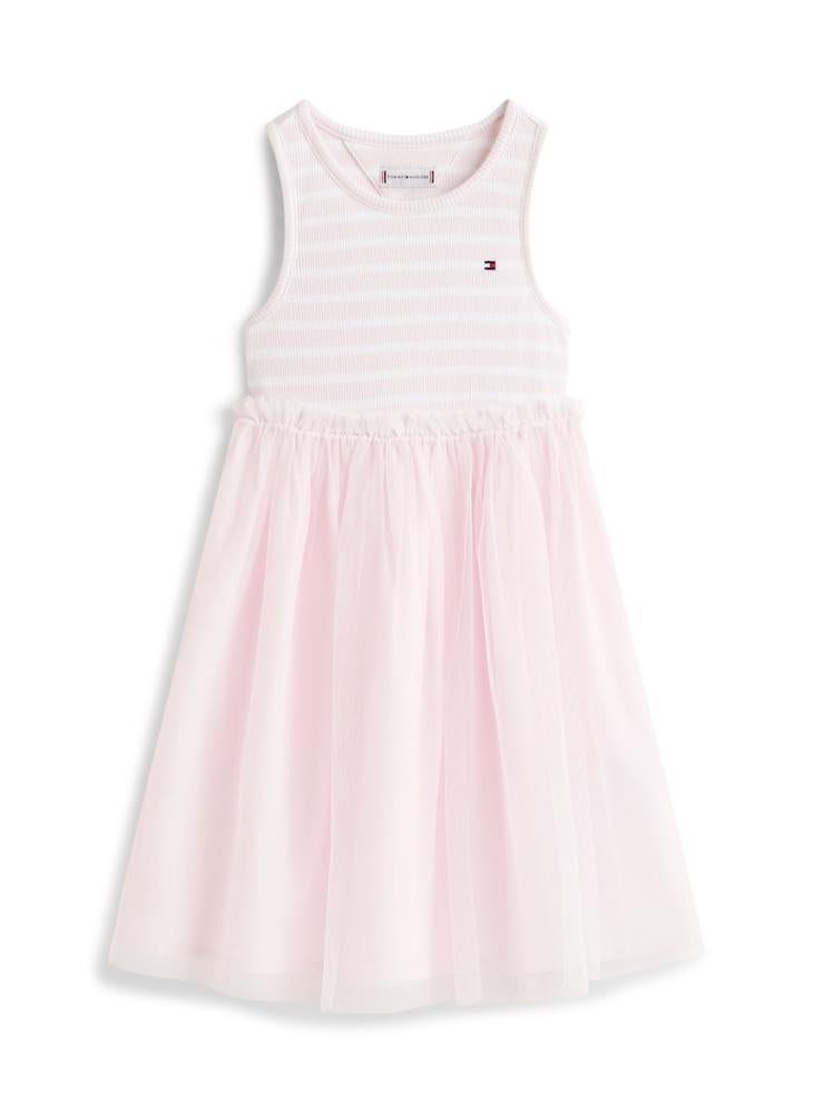 TOMMY HILFIGER Tulle Sleeveless Fit And Flare Dress - Image 5