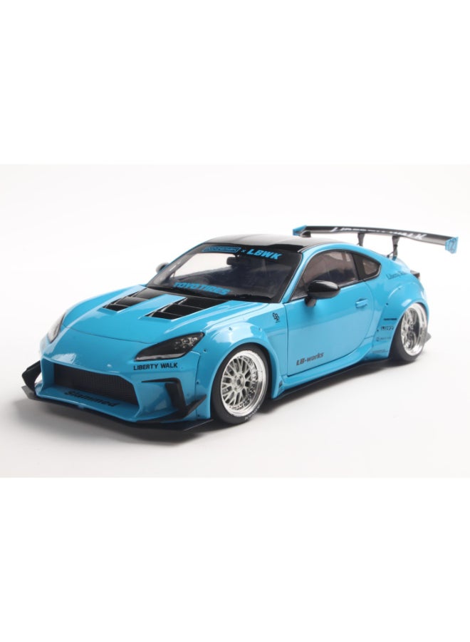 Solido Toyota GR86 LBWK Body Kit Baby Blue 2024 Diecast Model Car, 1:18 Scale, Opening Front Doors, Steerable Wheels, Official Toyota Collector Display Model - Image 1