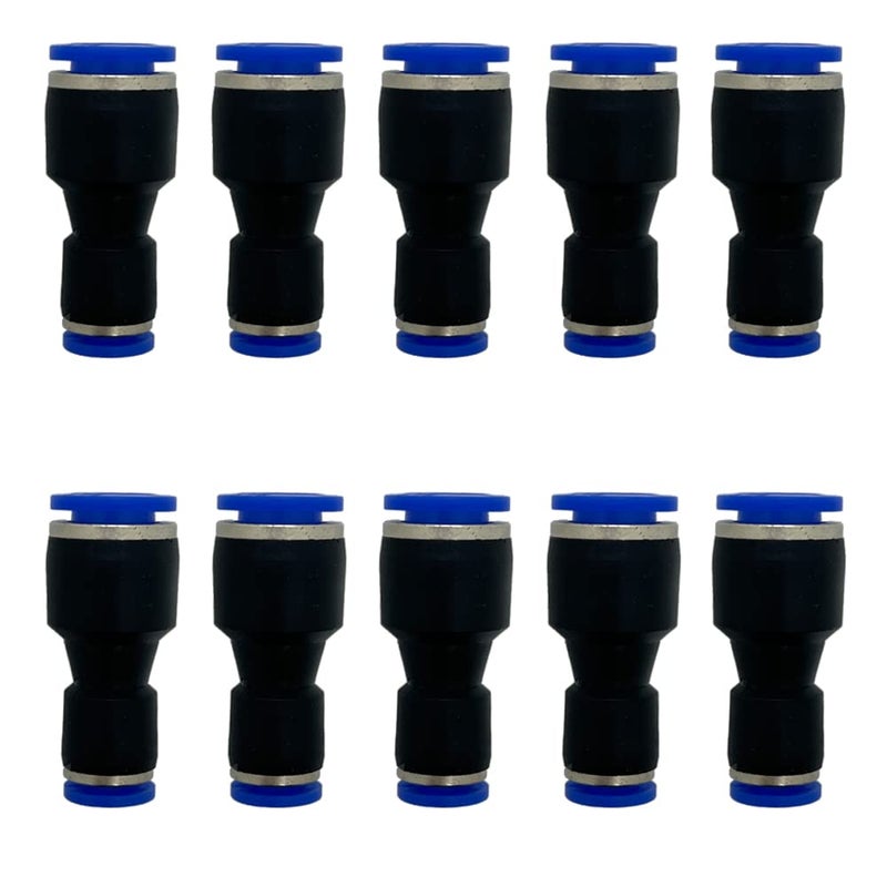 ROZESAZZ 5/16" OD x 5/32" OD Pneumatic quick Connector Push to Connect fittings Straight reducer Union/Coupler (Pack of 10) - Image 1