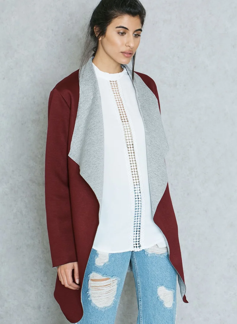 Ginger Colourblock Waterfall Jacket