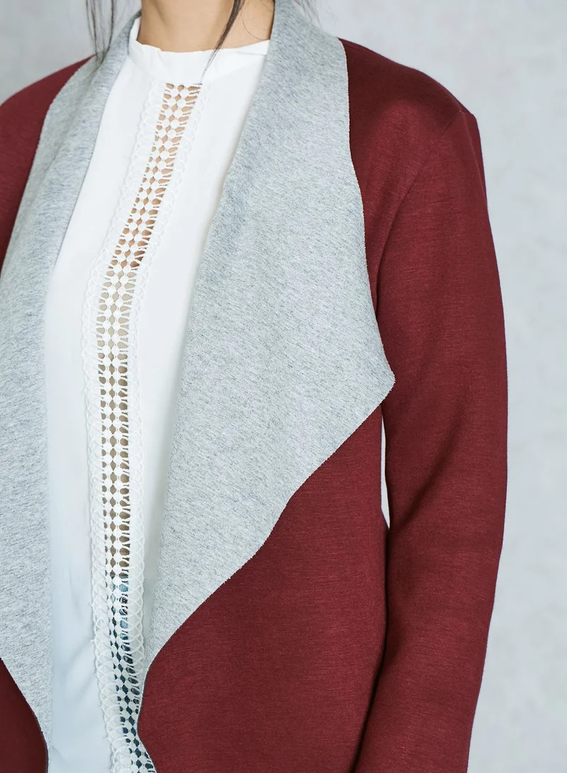 Ginger Colourblock Waterfall Jacket