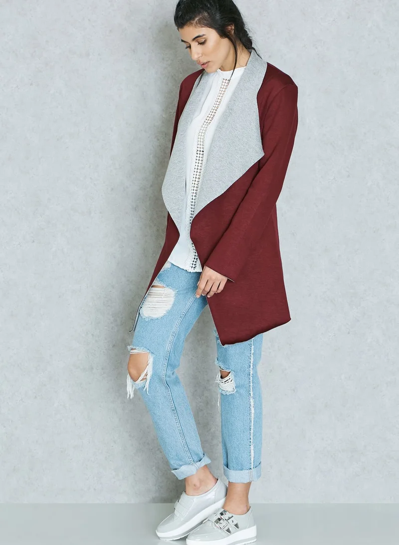 Ginger Colourblock Waterfall Jacket