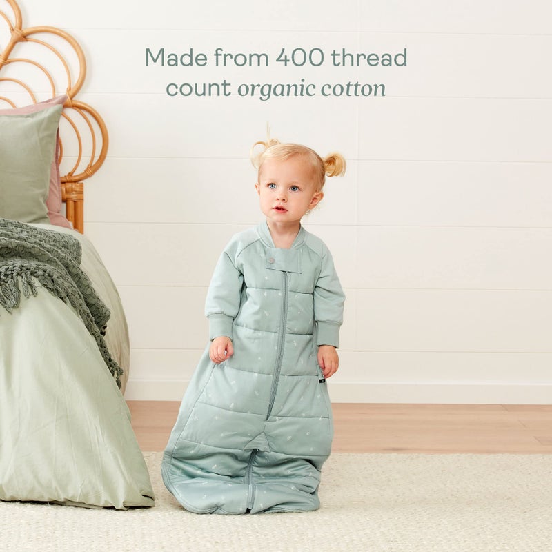 ergoPouch Sleep Suit Bag 3.5 TOG â€“ Baby Sleep Sack & Wearable Blanket, 2-in-1 Convertible Sack to Suit with Legs for Safe Movement, Regulates Temperature Overnight, Unisex (8-24 Months, Sage) - Image 5