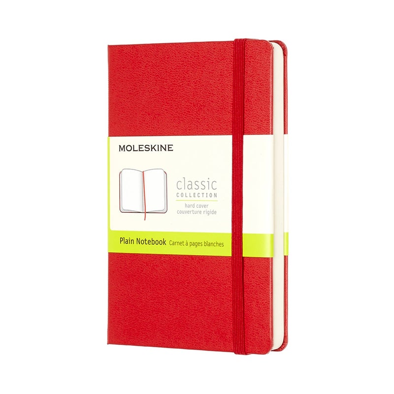 MOLESKINE Pocket Notebook Plain Pages Scarlet Red Hard Cover Limited F2 Edition 192 Pages - Image 1