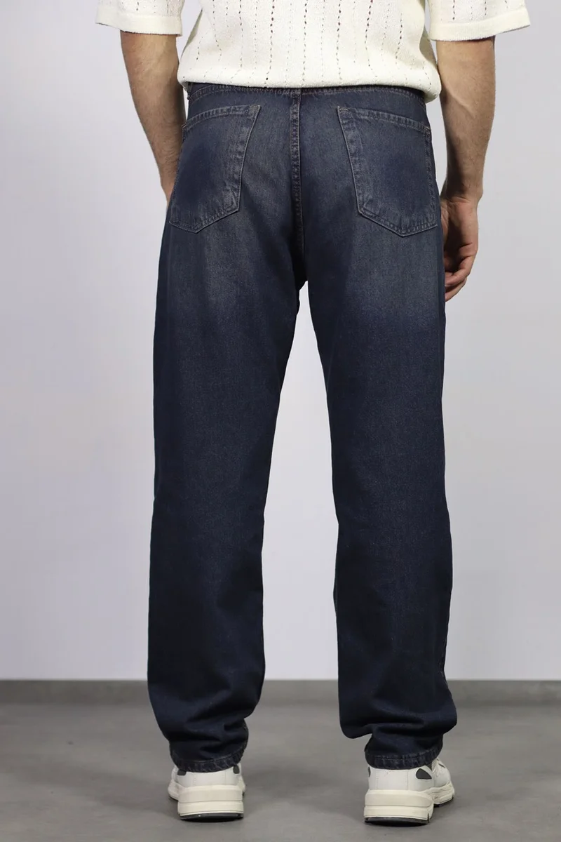 هايمان Men's Baggy Jean Trousers