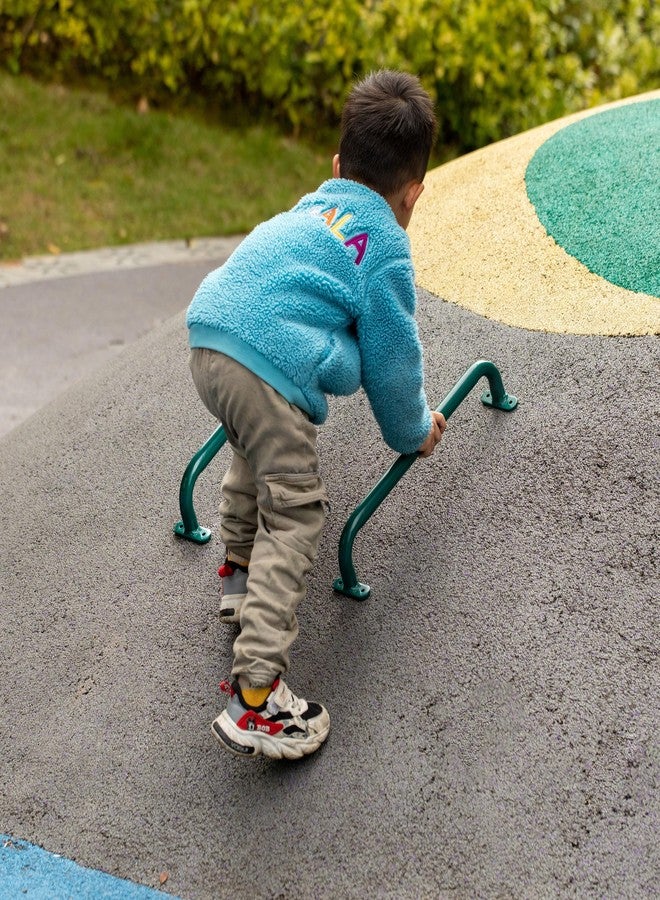 PLAYBERG Green Metal Safety Grab Handles Set, Kids Outdoor Play House Hand Grip Bars for Jungle Gym Playground Set Accessory - Image 4