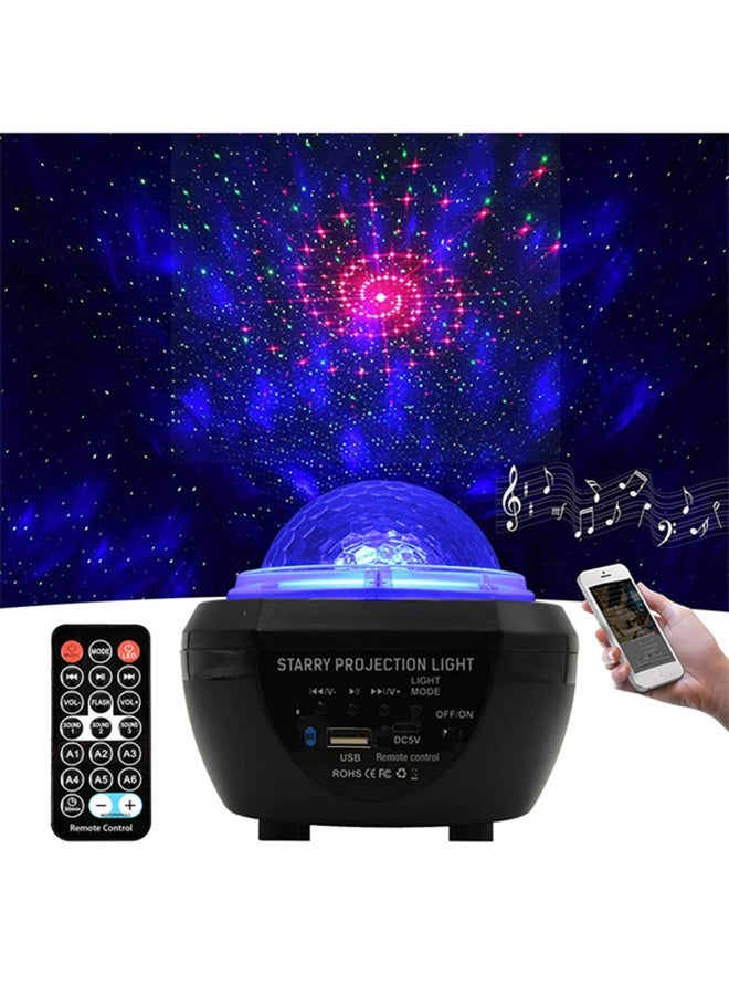 NIBEMINENT Bluetooth Star Projector Table Lamp With Remote Black/Blue - Image 1