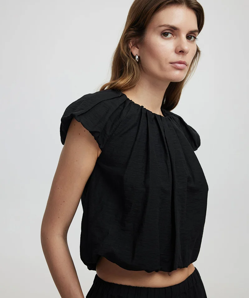 ابيكول Balloon Sleeve Blouse