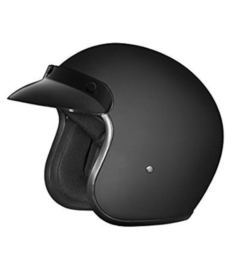 Studds JETSTAR Classic Plain Open Face Helmet (Matt Black, XL) - Image 1