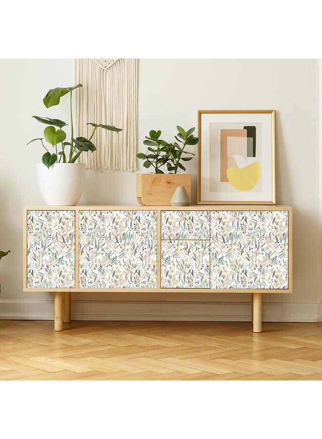 Bluejw Fern Self-adhesive Wallpaper Watercolor Flower Removable Wall Decoration Wallpaper Nursery Bedroom Pvc Mural - Image 3