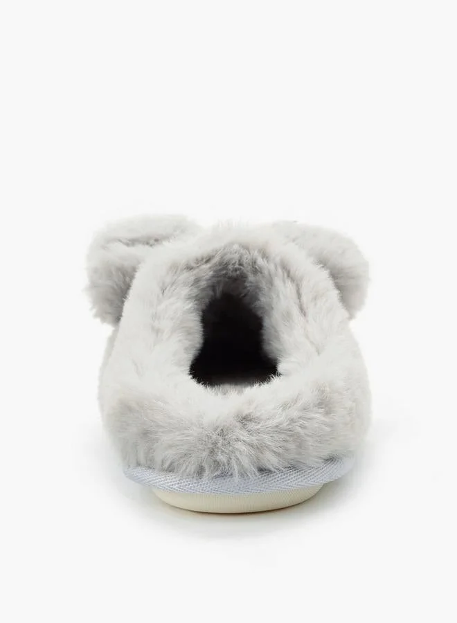 Le Confort GREY Women Faux Fur Bedroom Slides for Women | Best Price UAE