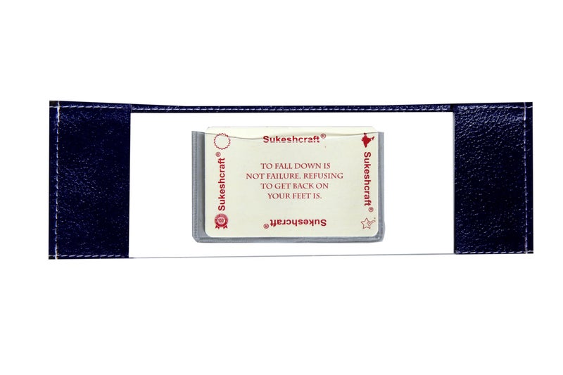 Sukeshcraft Multiple Cheque Book Holder | Original Leather Holds Upto 8 Cheque Books (Leather, Blue) - Image 5
