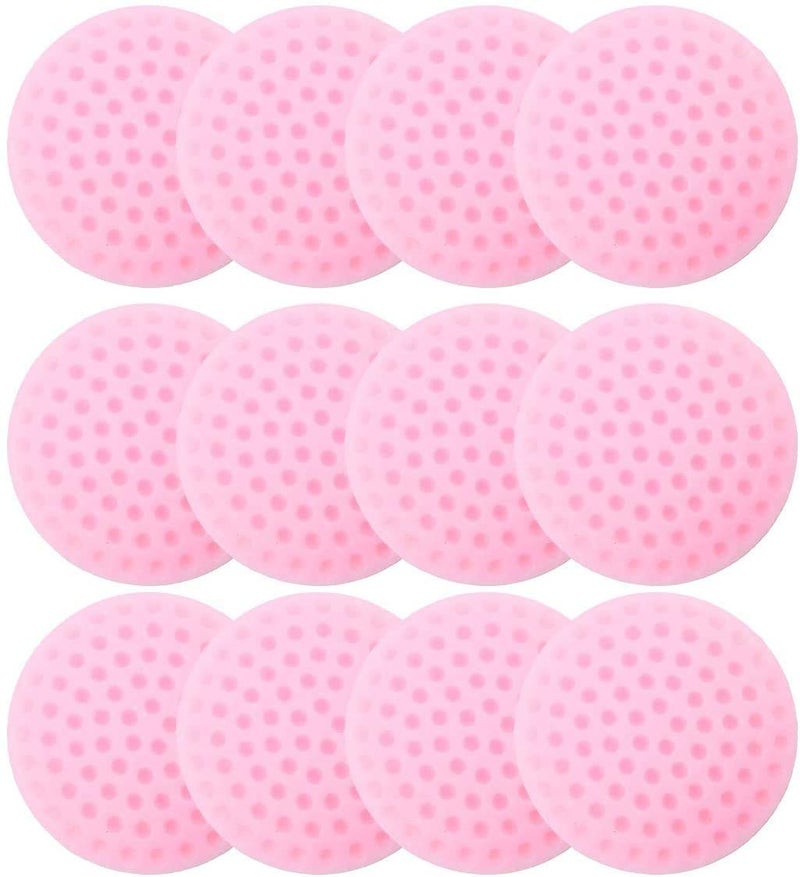 KolorFish Wall Protectors, 12 PCS Self-Adhesive Door Handle Bumper Guard Stopper, Rubber Self- Adhesive Crash Pad (Pink) - Image 1