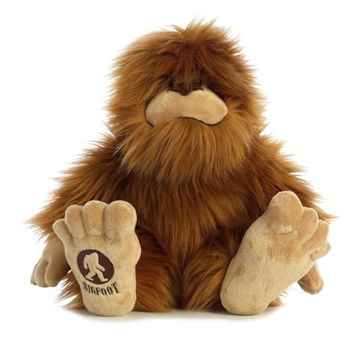 AURORA Mysterious Fantasy Big Foot Stuffed Animal Mythical Companion Imaginative Adventures Brown 16.5 Inches - Image 2