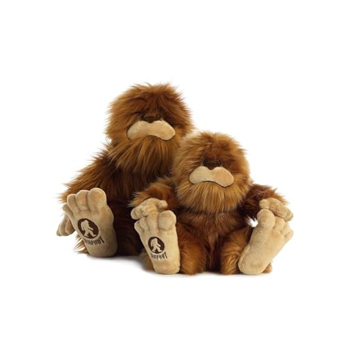 AURORA Mysterious Fantasy Big Foot Stuffed Animal Mythical Companion Imaginative Adventures Brown 16.5 Inches - Image 1