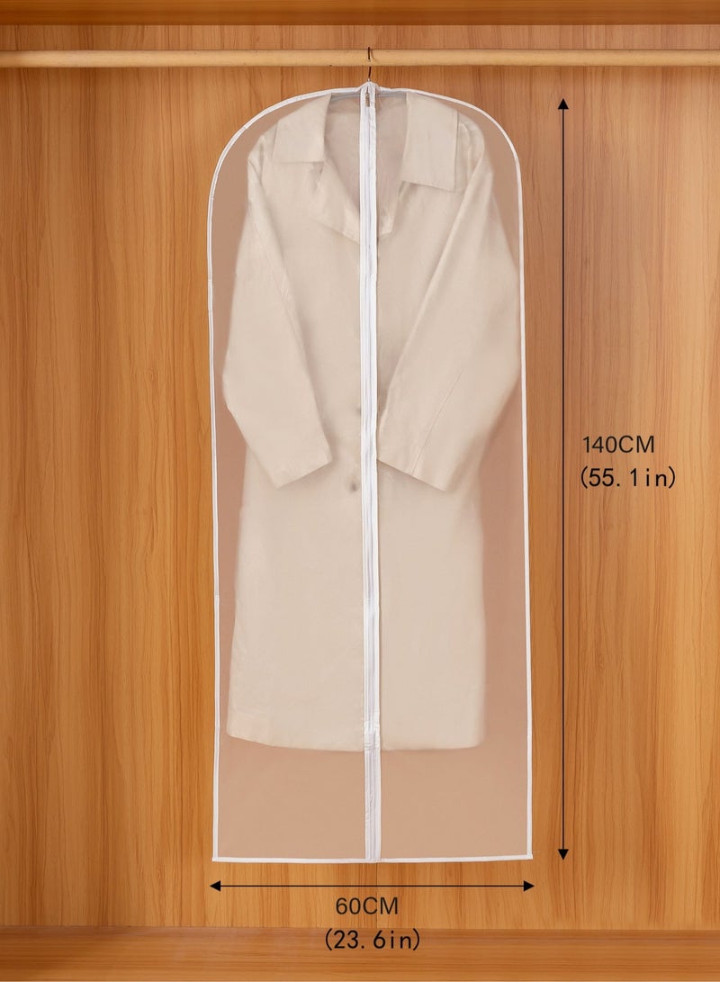 5PCS Transparent Dustproof Garment Covers – Zippered Hanging Storage Bags for Suits, Jackets & Dresses – Moisture-Proof Closet Protectors with Durable Stitching – Perfect for Home, Dorms & Travel Organization - Image 5