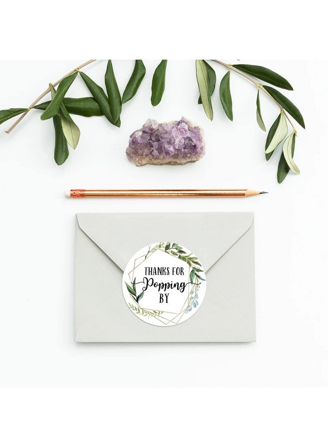 EKSPLODI Thanks for Popping by Stickers, Greenery Baby Shower Favor Stickers, Bridal Shower, Wedding Stickers, 2 Inch, 50-Pack. - Image 4