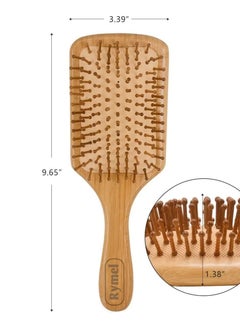 VENDIX Wooden Hair Brush, Its Stimulate Your Scalp and improve Blood Flow to Prevent Hair Losses, Bamboo Bristle Brush & Comb for Healthy Hair for, Men, Women & Children for All Hair Types  - Image 3