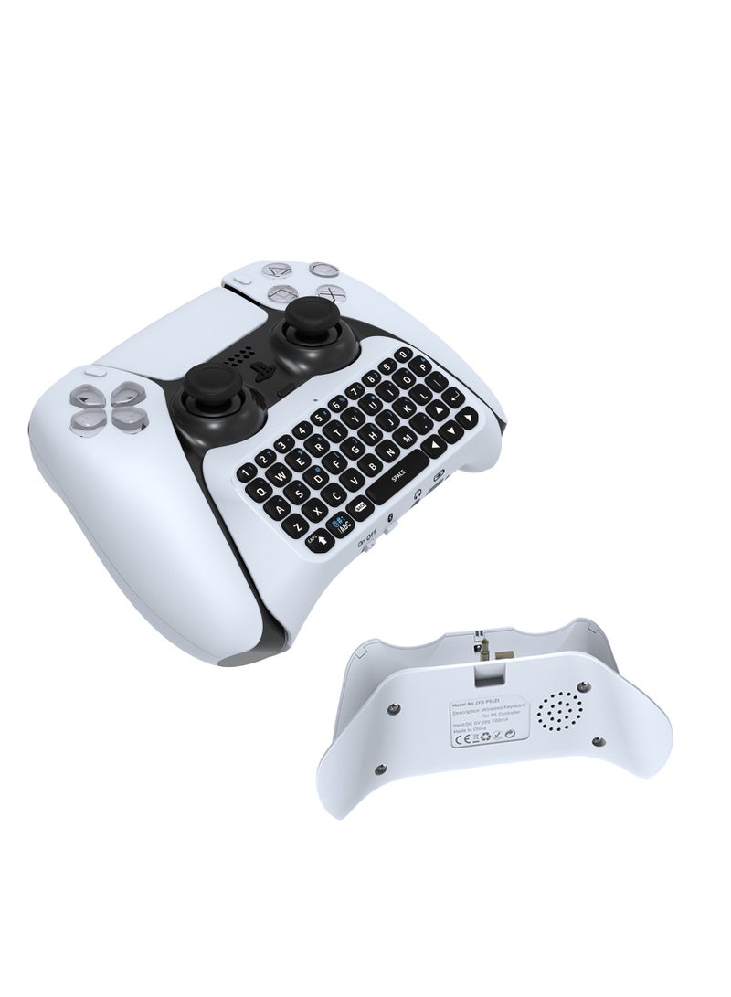 Wireless Controller Keyboard for PS5  Bluetooth 3.0 Mini Portable Gamepad Chatpad with Built-in Speaker   for Playstation 5 Tablet