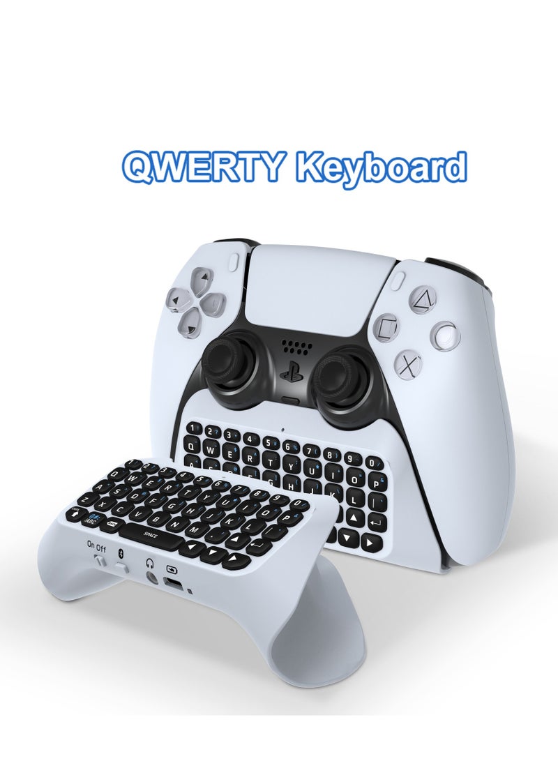 Wireless Controller Keyboard for PS5  Bluetooth 3.0 Mini Portable Gamepad Chatpad with Built-in Speaker   for Playstation 5 Tablet