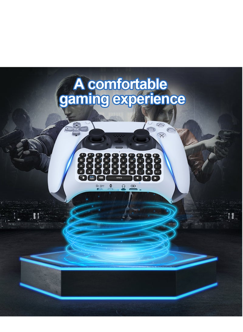 Wireless Controller Keyboard for PS5  Bluetooth 3.0 Mini Portable Gamepad Chatpad with Built-in Speaker   for Playstation 5 Tablet