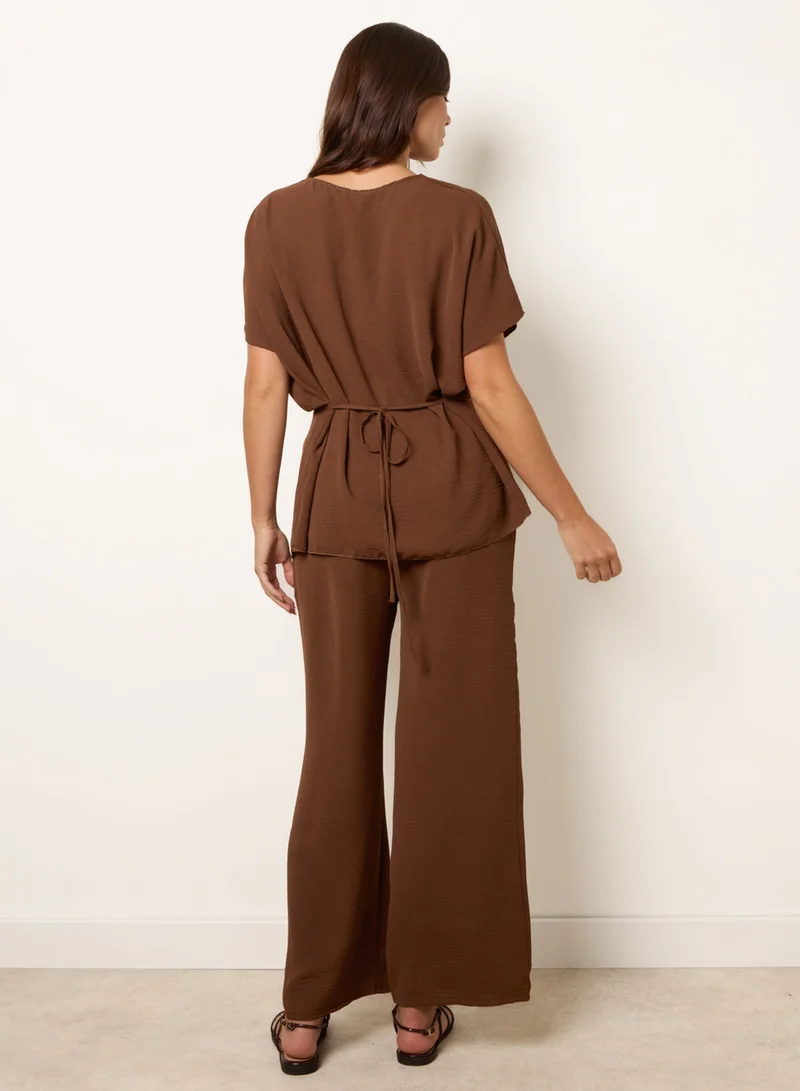 Blue Vanilla Two Piece Buckle Trouser Set