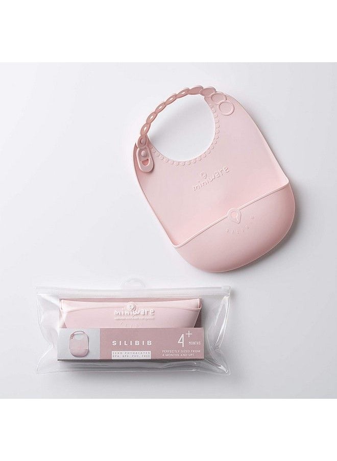 Miniware Roll And Lock Bib Silicone Baby Bib Adjustable Fit Waterproof Bibs Easily Wipe Clean & Catch Food (Cotton Candy)  - Image 3