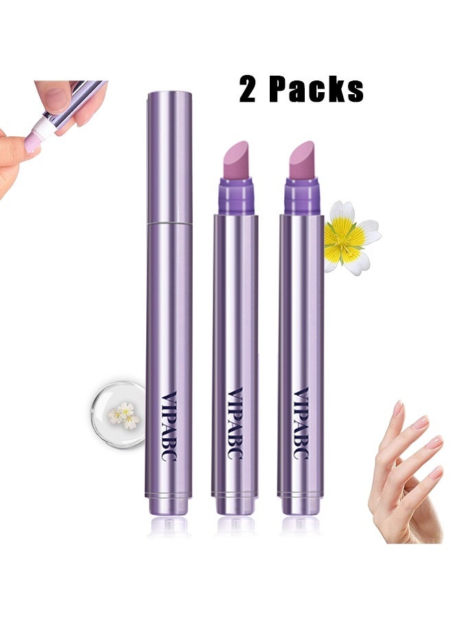 VIPABC Upgrade 3-in-1 Nail Care Pen, Nail Cuticle Remover Pen, Cuticle Oil Pen With Ceramic Tip For Hangnails And Dry Damaged Nails, Nourish, Strengthen & Brighten Your Nails Effortlessly (2 Packs) - Image 1