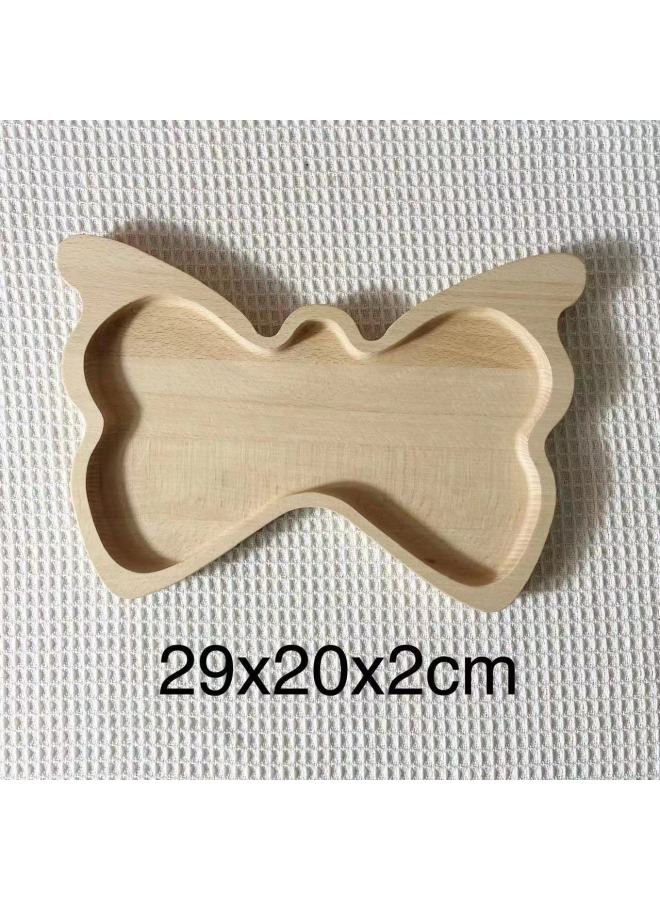 Baby Montessori Counting Log Color Animal And Plant Sorting Sand Table Color Classification Game Cognitive Wooden Puzzle-Color:little-Log Color Sorting Tray (erfly) - Image 1