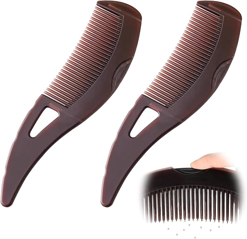 2 Pcs Dandruff Comb Scalp Comb for Dandruff Scalp Cleaning for Massage for Women Men to Effective Removal of Dandruff and Dirt Easy to Clean