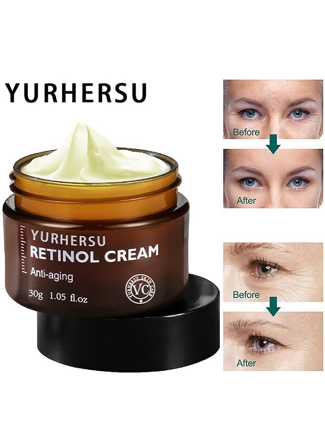 YURHERSU كريم ريتينول للعناية بالوجه 30 غرام مضاد للتقدم في السن - Image 1