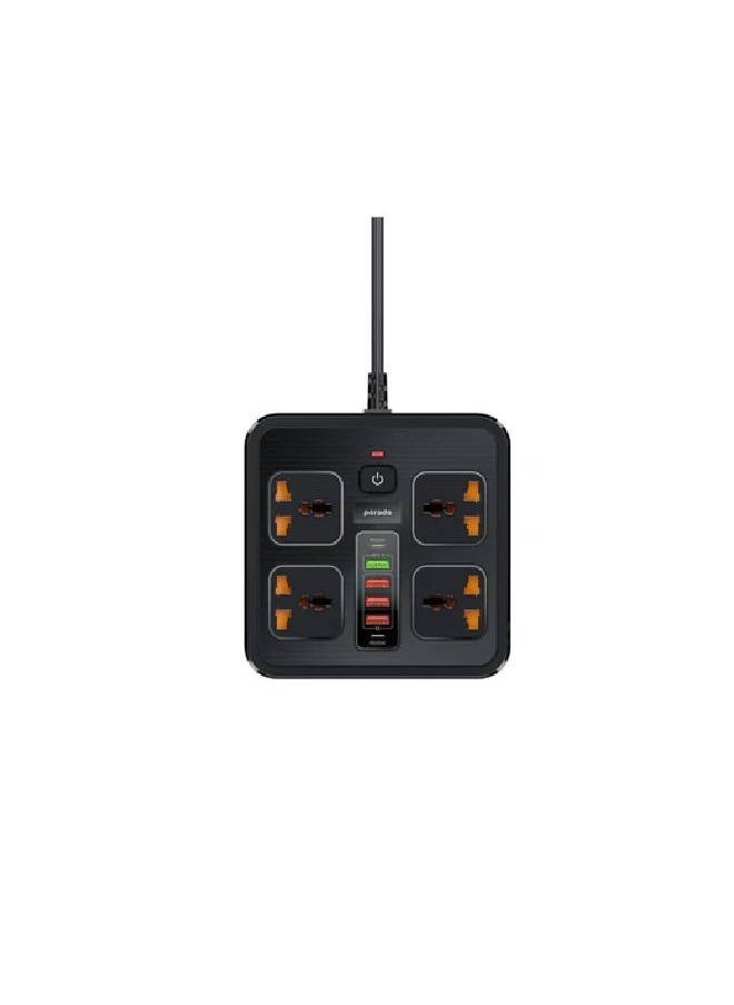 porodo - Porodo Multi-Port Super HUB 2 USB-C / 4 USB-A  Plug 3 Meter - Image 1
