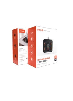 porodo Porodo Multi-Port Super HUB 2 USB-C / 4 USB-A  Plug 3 Meter  - Image 2