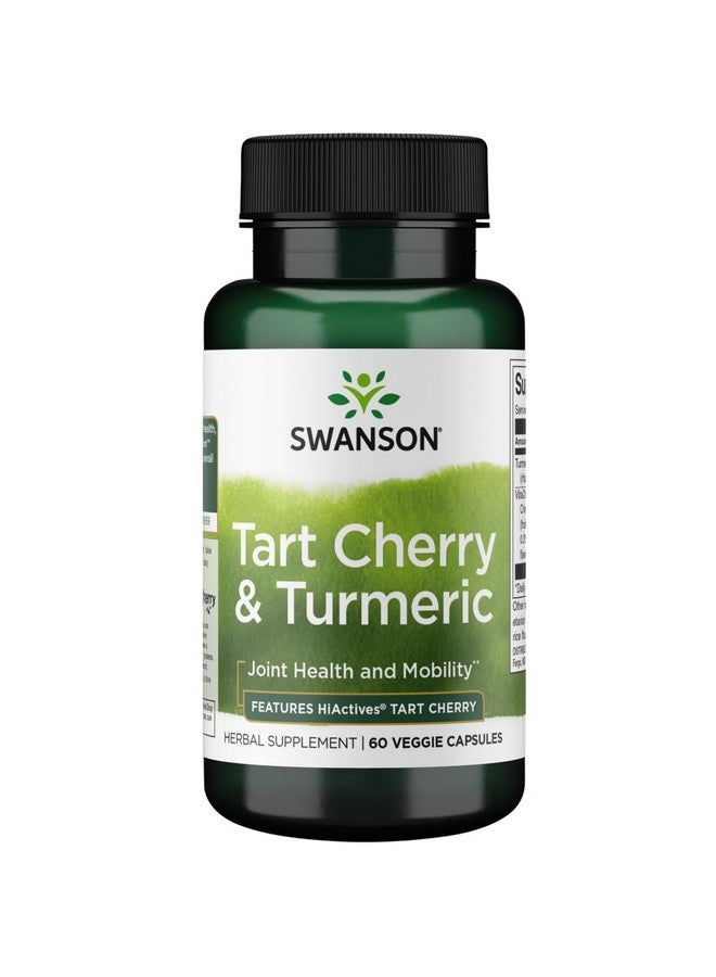 Swanson Hiactives Tart Cherry & Turmeric 60 Veg Capsules - Image 1