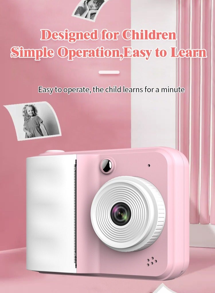 Kids Camera Toys for 3-10 Year Old Girls Boys, Children Instant Print Camera as Portable Toy, Best Christmas, Birthday, Festival Gift for Kids - 32G SD Card Included - Image 3