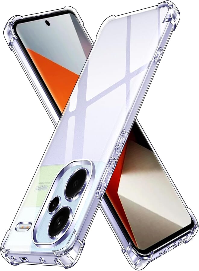iVoler Case for Xiaomi Redmi Note 13 Pro Plus 5G (Not for Note 13 Pro 5G), Transparent Anti-Shock Protective Case with Corner Bumper Cushion, Soft TPU Silicone Case Slim Anti-Shock Case