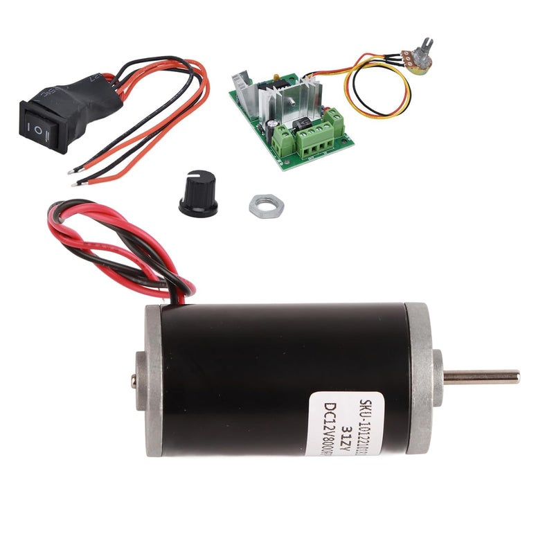 محرك التيار المستمر ذو المغناطيس الدائم 12 فولت 8000 دورة في الدقيقة عالي السرعة منخفض الضوضاء للحركة باتجاه عقارب الساعة وعكسها لمولدات الروبوتات والأعمال اليدوية - Image 3