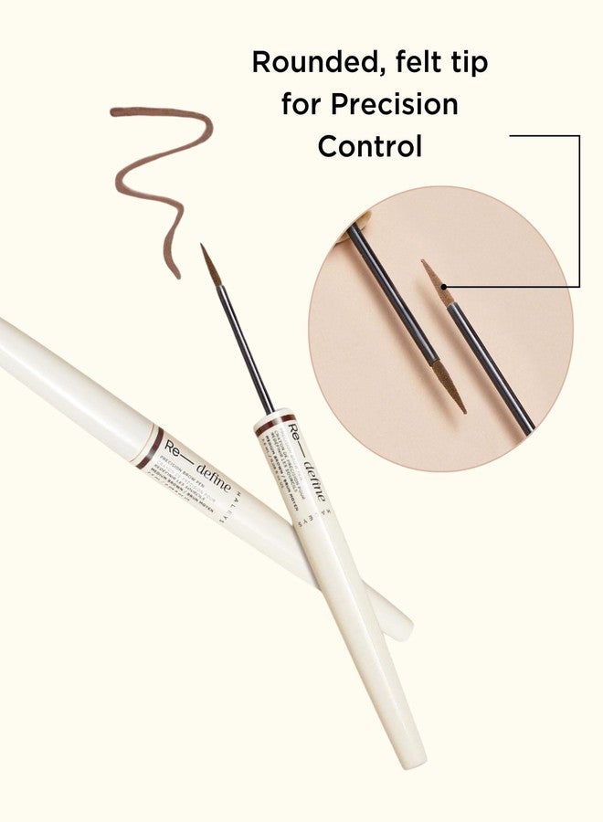 HALEYS Precision Brow Pen (Med Brown), 2-in-1 brow for Definition + Hold, 16 Hours Lasting, Eyebrow Makeup for Real-Looking, Fuller Eyebrows, Sweat + Humidity Proof, Highly Pigmented, Matte, V + CF - Image 5