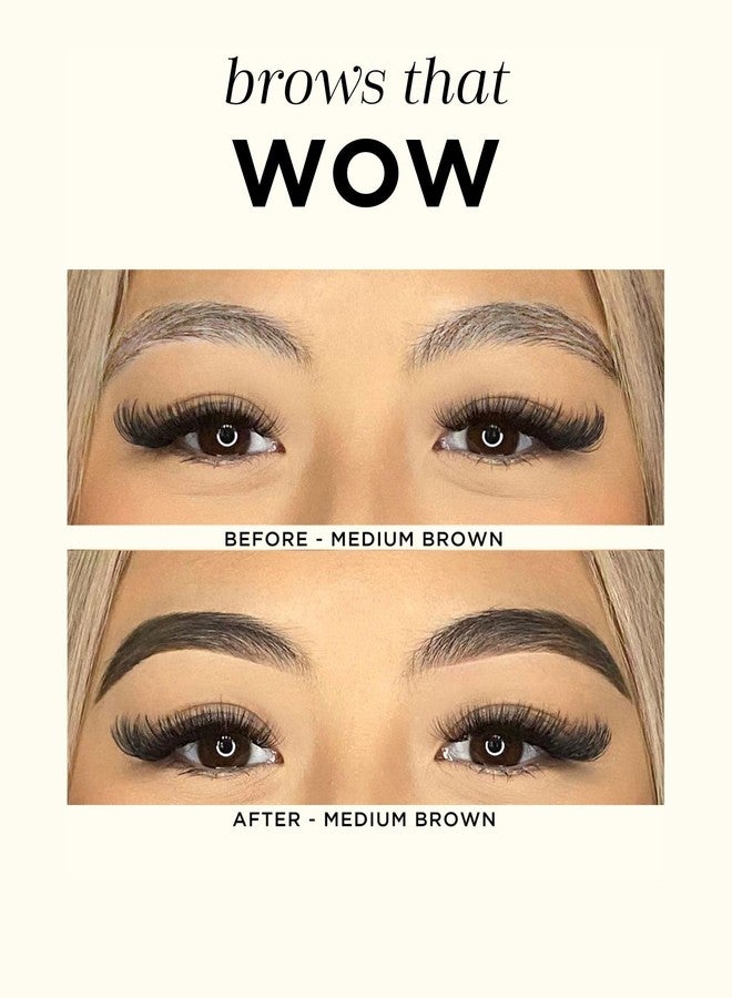 HALEYS Precision Brow Pen (Med Brown), 2-in-1 brow for Definition + Hold, 16 Hours Lasting, Eyebrow Makeup for Real-Looking, Fuller Eyebrows, Sweat + Humidity Proof, Highly Pigmented, Matte, V + CF - Image 3