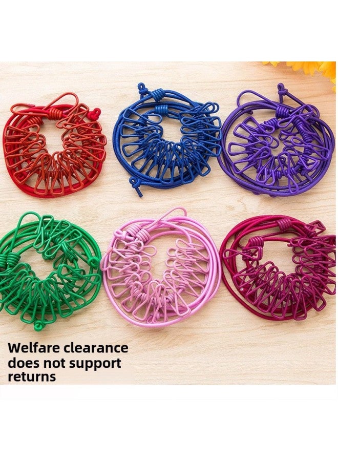 Welfare Products Special Department Store Stalls Yiwu Department Store Daily Necessities Taobao Welfare Link-Color:-Specifications:12-clip Clothesline - Image 1