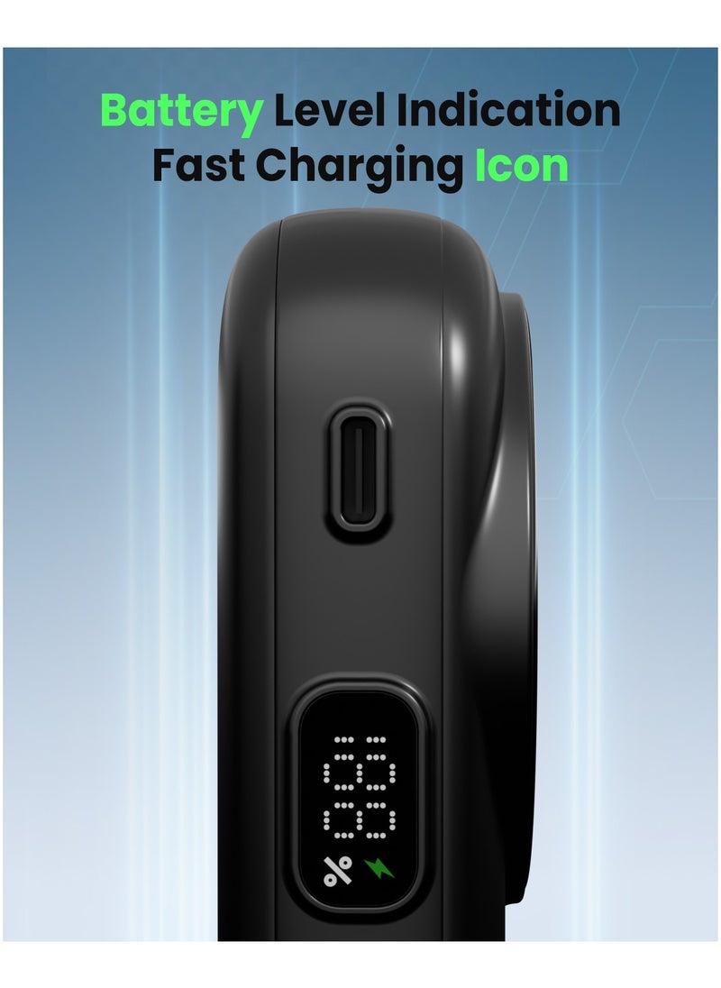 Moxedo Moxedo Snap-On Wireless Charging Power Bank 8000mAh 15W PD Fast Charging Portable Charger with Built-in USB-C Cable  - Image 5