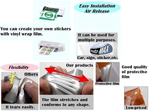 COSMOS STAR™ Vinyl Wrap Sheet for Car & Bike Self Adhesive Wrap Sticker and Decal Roll Film for Auto Vehicle Motorcycle (2 Feet by 10 Feet, Blue Glossy Wrap) - Image 5