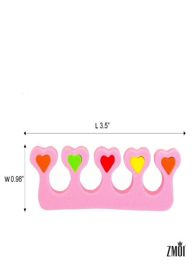 ZMOI Premium Colorful Heart Toe Separators - Cute Design for Kids - Super Soft, Durable 24 Pieces ZMOI - Image 3