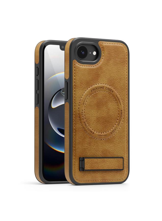 S-TOP Case For iPhone 16e Multi-function Holder MagSafe PU Phone Case - Image 1