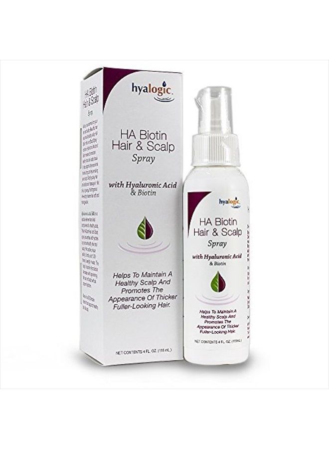 Hyalogic Biotin Hair Thickening Spray w/Hyaluronic Acid for Thin Hair and to Promote Thicker Fuller Looking Hair and Healthy Scalp |Clean Ingredients| Fragrance, Gluten, Cruelty Free | 4 fl oz(118ml) - Image 1