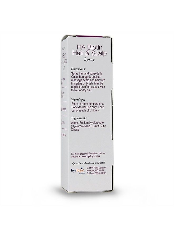 Hyalogic Biotin Hair Thickening Spray w/Hyaluronic Acid for Thin Hair and to Promote Thicker Fuller Looking Hair and Healthy Scalp |Clean Ingredients| Fragrance, Gluten, Cruelty Free | 4 fl oz(118ml) - Image 4
