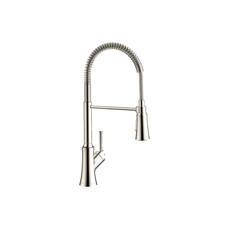 hansgrohe Joleena Brushed Nickel Commercial Kitchen Faucet, Kitchen Faucets with Pull Down Sprayer, Faucet for Kitchen Sink, Polished Nickel 04792830 19.3-Inches Tall - Image 5