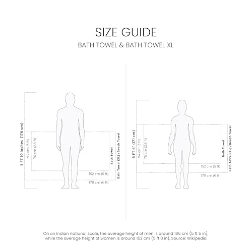 HABER Bath Towel Cotton, Ultra Soft & Highly Absorbent, Quick Dry Lightweight Luxury Towel for Bathroom, Spa & Travel-Lemonade Fizz (Pack of 1, Large Size 76x 152cm, Summer Friendly, Fast Drying) - Image 5