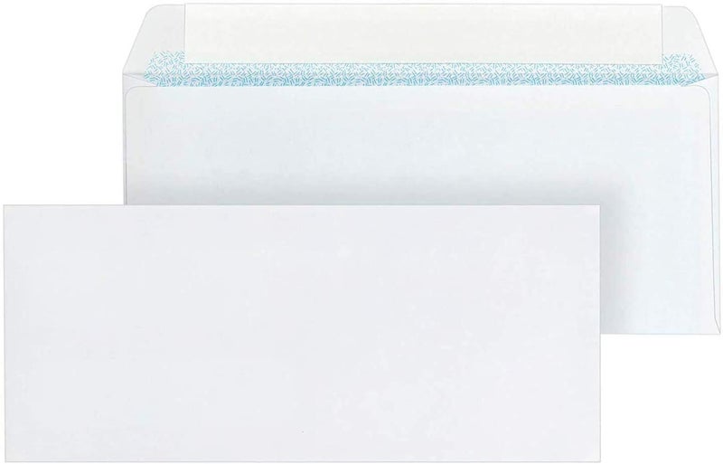 Mead Envelopes, #10, 4-1/8" x 9-1/2", Self Adhesive, 90 Count | Security Printed Lining | 20-lb Paper | White - Image 3